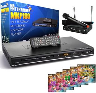 Mr Entertainer MKP100 CDG DVD MP3G Karaoke Machine Player. HDMI/Record/Rip/USB (Wireless Microphones + 1000 Songs)