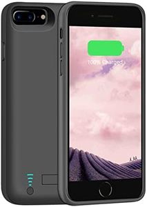 LOYTAL Battery Case for iPhone 8 Plus/7 Plus/6S Plus/6 Plus, 6000mAh Rechargeable Extended Battery Charging Charger Case, Add 1.5X Extra Juice, Support Wire Headphones (5.5 inch)