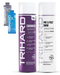 TRIHARD Swim Shampoo and Conditioner Chlorine Removal for Swimmers, Kids and Adults - Pre Swim Hair Protection and Post Swim Hair Care with Botanicals - Moisturizing, Repairing, Soothing Itchy Scalp