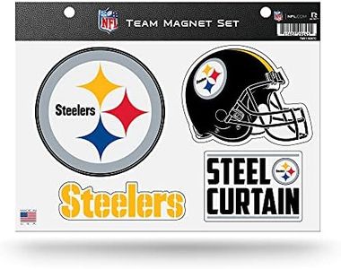 Rico Industries NFL Pittsburgh Steelers 8.5" x 11" Team Magnet Set for Car, Refrigerator, Fridge, Locker, Office Cabinet