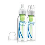 Dr. Brown's Narrow Neck Options Baby Bottle (250 Ml, Pack of 2, White)