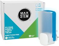 MAX STEM LED Light Trap, Insecticide-Free Fly Catcher, Indoor Fly Trap, 24/7 Protection from Flies, Gnats & Moths, Pet & Child Safe, Odourless, No Residue, 1 Kit - 1 Plug in Device and 1 Refill