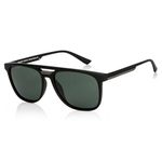 VINCENT CHASE EYEWEAR | Polarized and 100% UV Protected Sunglasses | Black - Green Full Rim Square | For Men & Women | Large | VC S12644