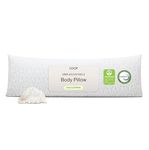 Coop Home Goods 20X54-Inch Shredded Memory Foam Body Pillow With Bamboo Derived Viscose Rayon And Polyester Blend Cover