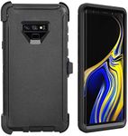 Defender Case for Samsung Galaxy Note 9,[NO Screen Protector][Heavy Duty][Drop Protection] Tough Rugged TPU Hybrid Hard Shell Case for Galaxy Note 9 Black