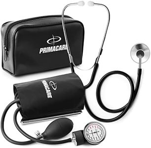 PrimaCare DS-9195 Professional Adult Size Classic Series Blood Pressure Kit with D-Ring Cuff, Nylon BP Kit, Aneroid Sphygmomanometer with Stethoscope