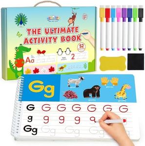 BenBen Preschool Learning Activities, 50 Pages, Tracing Books for Kids Ages 3-5, Kindergarten Workbooks, Toddler Writing Practice, Pre K Busy Book Educational Toys, Autism Learning Materials