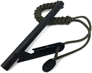 Ember Rock XXL Firesteel Fire Starter - Huge Survival Ferrocerium Rod 152mm x 12.7mm - Paracord Lanyard with Multi Tool Scraper