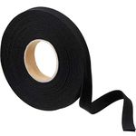 Jetec 1/2 Inch Double Fold Bias Tape Bias Binding Tape Wide Fold Cotton Tape for Sewing Seaming Hemming Piping Quilting Projects (Black,10 Yards)