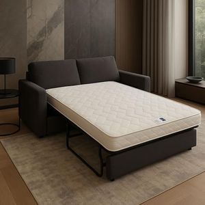 Matelas Très Ferme Mémoire de Forme pour Canapé Lit 140x190 x 15 cm - 5 Zones de Confort - Noyau Poli Lattex HR Dernière Génération - Très Respirant