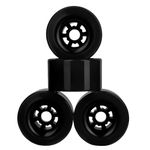 Blank Cal 7 90mm x 52mm Pro Longboard Cruiser Wheels Flywheels (Black)