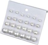 Pearl Earrings for Women 12 Pairs W