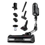 Rowenta XForce Flex 14.60 RH9829 Cordless Broom Vacuum Cleaner with LED Lights, High Power, Parking Position, Removable 32.4 V Battery, 70 Min Battery with Flexible Tube, HEPA Filter