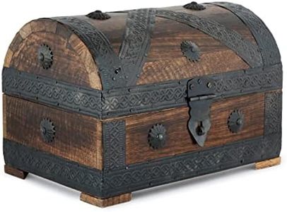 Ajuny Treasure Chest Large Storage And Decorative Box Multipurpose Use As Jewelry Storage, Trinket Holder Or Watch Box, Great For Gifts