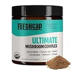 Powerful Mushroom Extract Powder - Lions Mane, Reishi, Cordyceps, Chaga, Turkey Tail, Maitake -60g- Supplement - Add to Coffee/Tea/Smoothies Real Fruiting Body–No Fillers