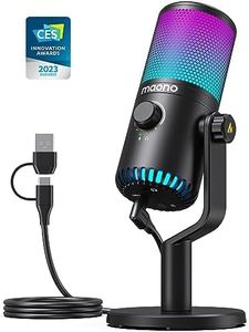 MAONO Gaming USB Microphone with Software, Programmable RGB Mic for Recording, Streaming, Podcast, PS5, PS4, PC, Computer, DM30 RGB