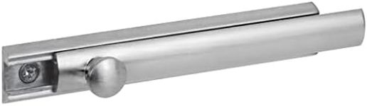 Prime-Line Products U 10306 Surface Bolt, 4 in, Solid Brass Construction, Satin Nickel Finish, 2 Keepers