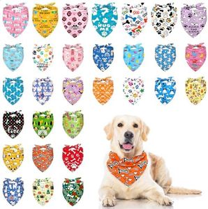 30 Pack Dog Bandanas Bulk – Dog Grooming Scarves, Assorted Colors Reversible Triangle Bibs for Small Medium Large Dogs – Washable Puppy Scarf Set for Pet Grooming, Daily Wear, Party