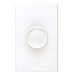 Lutron Electronics D-600PH-DK Single Pole Push Rotary Dimmer, 600-watt, White/Ivory