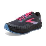 Brooks Women's Divide 3 Walking Shoe, Ebony/Black/Diva Pink, 6.5 UK