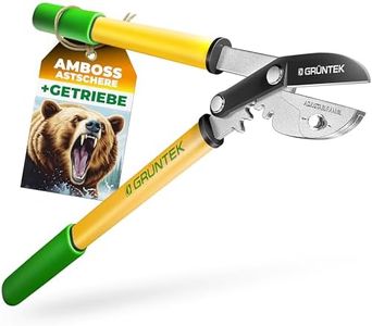 GRÜNTEK Anvil Pruning Loppers 470 mm, SHARP lopping shear GRIZZLY 470 mm, with Gear Drive cutting system. TWO in ONE Secateur and loppers !!