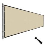 TANG Sunshades Depot 5' x 30' FT Beige Tan Privacy Fence Screen Temporary Fence Screen 150 GSM Heavy Duty Windscreen Fence Netting Fence Cover 88% Privacy Blockage Excellent Airflow 3 Years Warranty