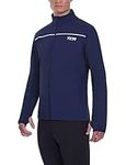 TCA Men's Thermal Cycling Running Jacket Reflective Breathable Windproof Jacket with zip pockets - Navy Blazer, L