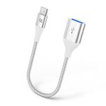 Teleadapt USB C OTG Adapter, USB C to USB 3.1 Adapter for Galaxy S20/S10/S9/S8, 10Gbps USB Type C to USB OTG Cable Compatible with New MacBook Pro, iPad Air 2020 and More (Sliver)