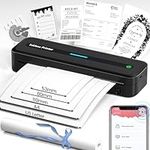 Omezizy Thermal Printer A4, M832 Portable Inkless Printer for Travel, Mobile Printer for Home, Office, School, 300DPI Bluetooth Wirelss Printer for Phone & Laptop, Monochrome Printer - Black