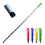 Colour Coded Mop and Broom Handle Replacement – 120cm Long Aluminium Mop and Broom Handle Screw End, Interchangeable Handle That Fits Most Broom and Mop Head −Mop Handle Only (Green)