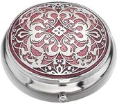 Sea Gems presented by Celtic Glass Designs Pill Box (standard size) in an Arabesque Design in Red Colour