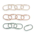 mushie Baby Chain Link Rings Toy 12-Count | Multiuse Car Seat Stroller Connecting Toy (Shifting Sand, Blush, Cambridge Blue)