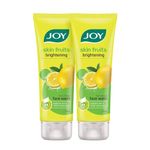 Joy Skin Brightening Lemon Face Wash (2X100ml) With Vitamin C For Naturally Glowing Skin | Removes Excess Oil & Dirt | Suitable For All Skin Types