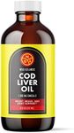 NGL Wild Icelandic Cod Liver Oil 100% Pure - 2,200 mg Omega-3 + Vitamin A & D - Heart & Brain Health + Joint Support 8 Fl Oz