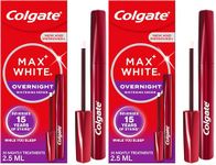 Colgate Max White Overnight Teeth Whitening Serum Home Teeth Whitening Pen Reverses 15 Years of Stains* While You Sleep New and Improved Applicator EnamelSafe Easy to Use (Pack of 2)