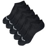 HEELIUM Bamboo Ankle Socks For Men, Soft, Thin & Breathable, Odour Free & Anti-Bacterial, Softer Than Cotton Socks - No-Show, Black