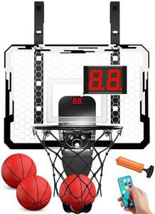 QDRAGON Mini Basketball Hoop with Scoreboard & 7 LED Lighting