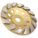 BaiNuo 6 inch Diamond Cup Grinding Wheel Fits 7/8 Inch Arbor，14-Segment Turbo Row Polishing Grinder Discs for Concrete Masonry Granite Marble Stone Angle Grinder Cutter Blades