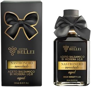 Acetaia Bellei Black Tie Aged Balsamic Vinegar of Modena - Balsamico di Modena IGP Certified, Aged 3 Years, Product from Italy, High Density, Perfect for Cheese, Meat, and Desserts - 250 ml