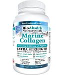 Marine Collagen Capsules. 67-Day Supply. Mercury Free, No Fish Aftertaste. 270 Collagen Pills w/Type 1 Hydrolyzed Collagen Peptides Powder