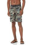 Quiksilver Men's 21 Board Short Swim Trunk Bathing Suit, Thyme Everyday Camo, 34