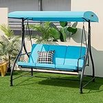 Tangkula 3 Person Porch Swing, 2-in