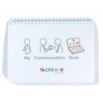 Communications book with 34 removable pecs cards - visual symbol cards - for autism, adhd, speech and language delay to support routine & transition. (Children)