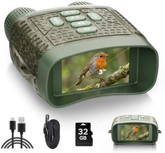 Night Vision Binoculars 4K, Infrared Night Vision Goggles with 3” HD Screen, 48MP Camera, 400M Range, 7-Level IR, 32GB Storage for Camping Wildlife Viewing, Gift for Families and Young Explorers