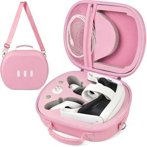 Comecase Hard Carrying Case for Meta Quest 3 and Quest 3S, Pink