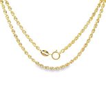 World of Jewellery 9ct 2mm Gold Rope Chain Necklace 18 Inch Long