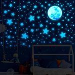 Molain 538Pcs Glow in The Dark Wall Stickers, Luminous Ceiling Stars Moon Space Galaxy Universe Planet Wall Decals Self-Adhesive Blue Glowing Stickers for Kids Bedroom Nursery Living Room Decor