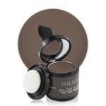 VOLLUCK Root Touch up Powder 10g – Covers Grey Roots & Conceals Thinning Hair, Hairline Powder for Men & Women – Natural Look, Easy to Use & Compact for Quick Touch Ups (Medium Brown)
