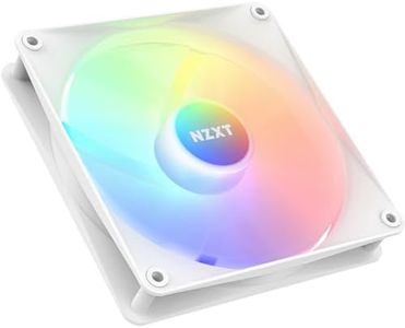 NZXT F140 RGB Core Twin Pack - RF-C14DF-W1-2 x 140mm Hub-Mounted RGB Fans with RGB Controller - 8 Individually-Addressable LEDs - Semi-Translucent Blades - High Static Pressure & Airflow - White
