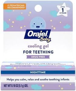 Orajel Baby Nighttime Cooling Gel for Teething, Drug-Free, 1 Pediatrician Recommended Brand for Teething, One .18oz Tube